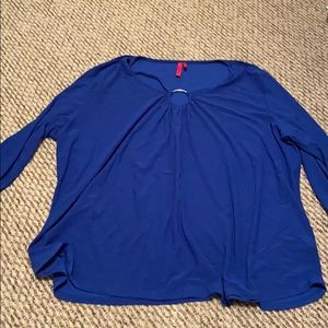 Royal blue 3/4 sleeve blouse